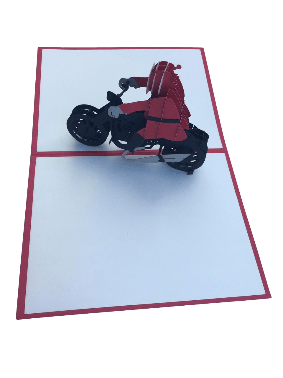 Santa on Motorbike Pop Up Card - Fun Xmas Gift