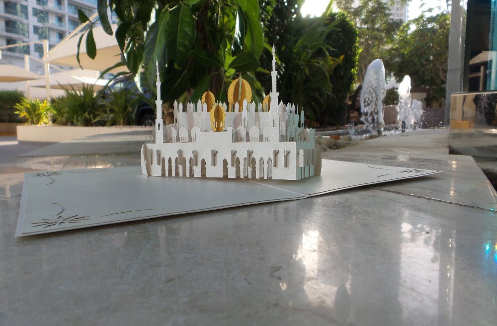 Sheikh Zayed Mosque UAE Landmark Pop Up Card